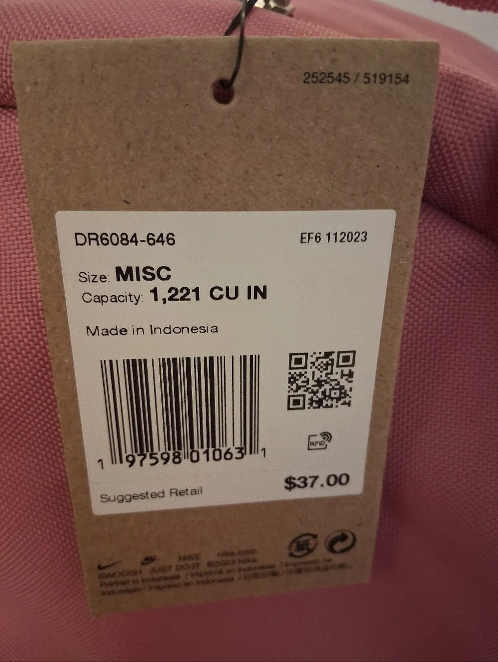 Nike Pink School Backpack With Matching Pencil Case NWT